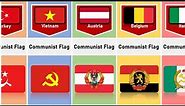Communist flags from different countries