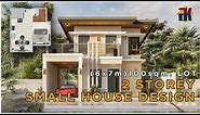 SMALL HOUSE DESIGN | (6x7 meters) | 100 sqm Lot | 2 Storey | OFW House