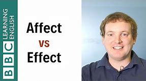 Affect vs Effect - English In A Minute
