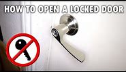 How to open a locked door in a couple of seconds | No keys required