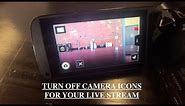 How to turn off the Camera Icons for your Live Stream with the Canon Vixia HF R800