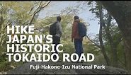 Hiking the Historic Tokaido Road through Hakone, Japan.