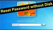 How to Reset Windows 7 Administrator Password Using Command Prompt (without Disk/Usb)
