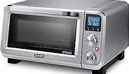 De'Longhi Small Convection Toaster Oven For Countertop With internal light And 9 Preset Functions Including Pizza, Cookies, Roast, Broil, Bake, Easy to Use, 14L, Stainless Steel, 1800W, EO141150M