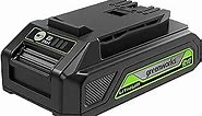Greenworks 24V 2.0Ah Lithium-Ion Battery (Genuine Greenworks Battery / 125+ Compatible Tools), Green