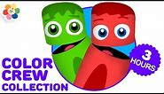 Color Crew Collection 3 Hours | Best Color Learning Videos for Kids | Teach Kids Colors | BabyFirst