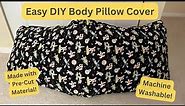 Sew a Body Pillow Cover | Easy 2 Yard Fabric Sewing Ideas | DIY Body Pillow Cover with Zipper