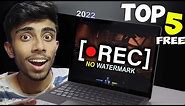 TOP 5 Free Screen Recording Software For PC & Laptop No Watermark/ Time Limit 2024 Latest Release