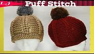 Crochet Puff Stitch Hat Tutorial - Adult and Child size