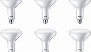 Dimmable BR40 Light Bulb, 800 Lumen, Daylight (5000K), 8.8W=65W, E26 Base, Title 20 Certified, 6-Pack