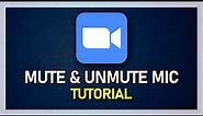 How To Mute & Unmute Mic In Zoom Meeting