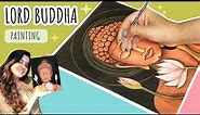 Buddha Canvas Painting | Acrylic Painting | Canvas Painting Step by Step For Beginners