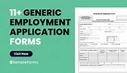 FREE 11  Sample Generic Employment Application Forms in PDF | MS Word