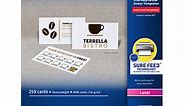 Avery® 2" x 3 1/2" Matte White Micro-Perforated Business Cards - 250/Pack