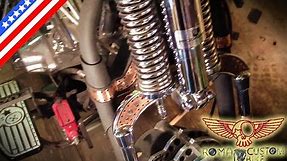 How to assemble Harley Davidson springer fork DIY tutorial - e3p2 Roma Custom Bike