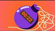 Animated Timer Bomb 💣1 Minute Timer Bomb 💣 Cartoon Countdown 💥 8K