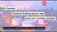 Basic Structure of Contract | agreement drafting and review | comprehensive Guide to EPC Contracts