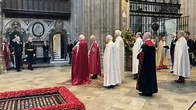 Charles attends the Order of the Bath service in ceremonial robes