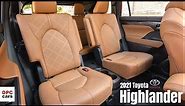 2021 Toyota Highlander Platinum Harvest Beige and Glazed Caramel Interior