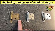 Replace vintage Amerock cabinet door hinges - 1960/1970