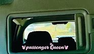 2 Pcs Passenger Queen Sticker -Nouiroy Funny Car Stickers Decal Cute for Rearview Mirror Car Window Vinyl Princess Letter Decals Car Decoration Accessories for Women (Pink)