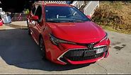 2022 Toyota Corolla Hatchback XSE in the premium color Finish Line Red
