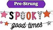 HOUSE OF PARTY Spooky Banner - 41 Inches Pre Strung | Cute Ghost Banner Halloween Banner for Mantle, Spooky Halloween Decorations Halloween Party Decorations