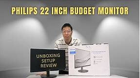 Philips 22 inch Monitor Unboxing, Setup, and Review (2023)