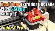 Ender 3 Pro 3D Printer Dual Gear Extruder Upgrade PLUS FULL E-Steps Setup