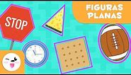 Las figuras geométricas planas para niños - Vocabulario para primaria