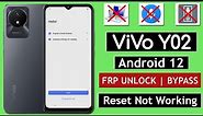 Vivo Y02 Frp Bypass/Unlock Google A/c Lock Without PC - Reset Option Not Working - New Method 2023