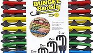 Bungee Buddy by Wrap-It Storage - Bungee Cord Organizer + 8 Assorted Size Bungee Cords - Steel Core Hooks for Heavy Duty Outdoor Use
