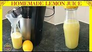 How to Make Lemon Juice in 2 Ways | Fresh Lemon Juice Recipe