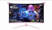 FYHXele FY27FHP Pink Monitor 27 Inch Curved Gaming 165Hz - Features Highlight