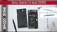 How to open 🔧 📱 the back cover (back housing) Sony Xperia C3 D2502, D2503, D2505, D2533