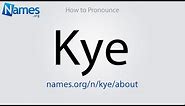 How to Pronounce Kye