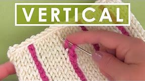 KNIT VERTICAL STRIPES Knitting Hack