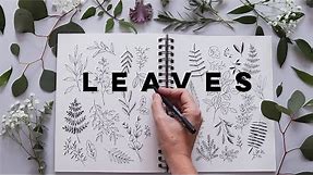 How to Draw Leaves and Botanicals | Relaxing, Journaling, Beginner