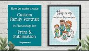Custom Family Clipart Tutorial - Create your own family illustrations 👪