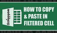 How to copy and paste filtered data using FILL option in #excel