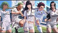 Anime Characters in Real Madrid Jersey
