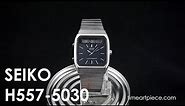 Seiko H557-5030 Vintage Analog/Digital Chronograph Alarm Quartz Watch Black