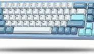 Womier SK71 75% Gaming Keyboard, Aluminum Alloy Shell Wireless Mechanical Keyboard Bluetooth/2.4G/Wired Hot Swappable Pre-lubed Switches, Gasket Mounted RGB Creamy Keyboard for Mac/Win