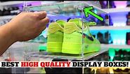 Best HIGH QUALITY ACRYLIC Drop Front Sneaker Display Cases!
