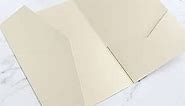 MillaSaw Champagne Gold Invitations Card Pocket With Envelope 20 sets (champagne)