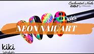 Neon Nail Art Using Kiki London Gel Polish | Blooming Gel & Tye Dye Tutorial 🌈