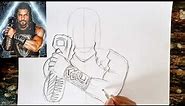How to draw Roman Reigns || WWE Roman Reigns Drawing || WWE Roman Reigns || Pencil drawing