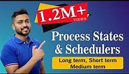 L-1.5: Process States in Operating System| Schedulers(Long term,Short term,Medium term)