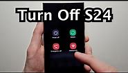 How to Turn Off & Set Up Power Button - Samsung Galaxy S24 / S24+ / S24 Ultra