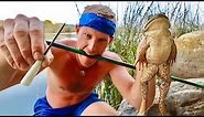 Hunting FROGS with HOMEMADE BLOWGUN! (Epic Slo-Mo)